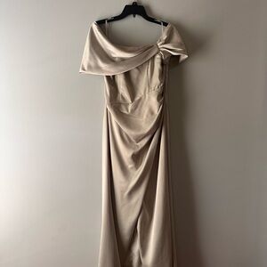 Sage green satin dress